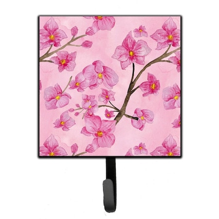 Jensendistributionservices Watercolor Pink Flowers Leash or Key Holder, 4.25 x 1 x 7 in. MI1711728
